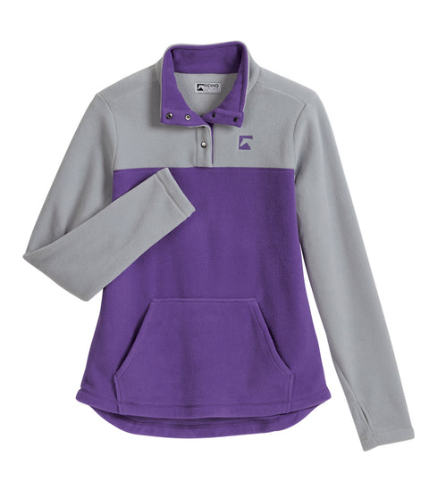 Riding Sport™ Ladies’ Freemont Fleece - Medium Grey/Velvet Violet / Xs - Sweaters & Sweatshirts