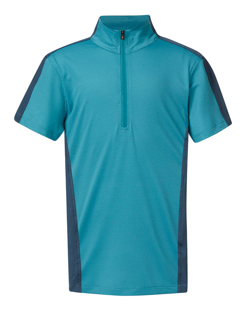 Kerrits® Kids’ Always Cool IceFil® Short Sleeve Solid Shirt - Peacock / Small - Childs Casual Shirts