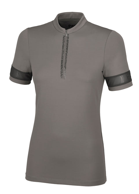 Pikeur® Ladies’ Valine Short Sleeve Shirt - Beluga / 32(4) - Casual Shirts