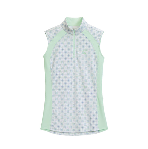 Riding Sport™ Ladies’ Airflow Quarter-Zip Print Sleeveless Shirt