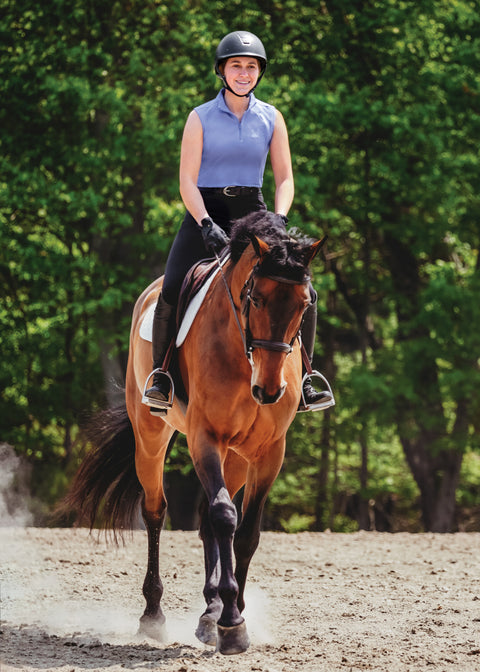 Riding Sport™ Ladies’ Airflow Quarter-Zip Solid Sleeveless Shirt