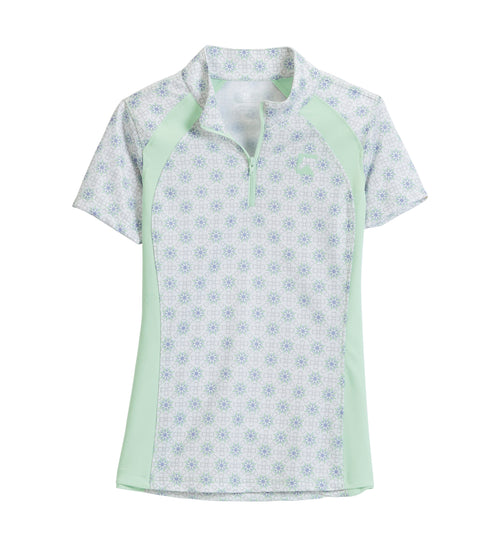 Riding Sport™ Kids’ Airflow Quarter-Zip Print Short Sleeve Shirt