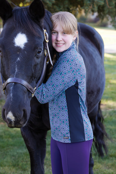 Kerrits® Kids’ Rail Side Quarter-Zip Tech Top