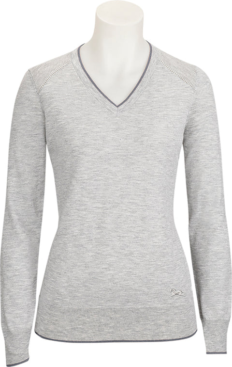 R.J. Classics Ladies’ Natalie V-Neck Sweater - Light Grey Heather / Xs(0) - Sweaters & Sweatshirts