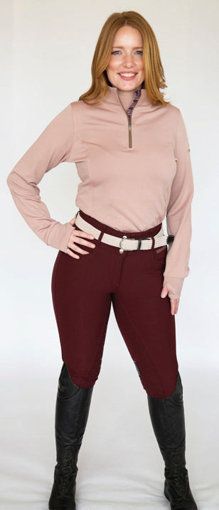 Romfh® Ladies’ Aachen Zip Mock Long Sleeve Shirt