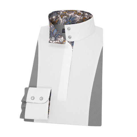 Essex Classics Ladies’ Luna Performance Long Sleeve Show Shirt - Paisley / Xs - Show Shirts