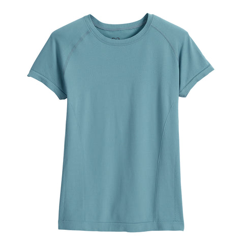 Stride™ Ladies’ Reach Seamless Short Sleeve Shirt - Blue Smoke / Xs - Casual Shirts