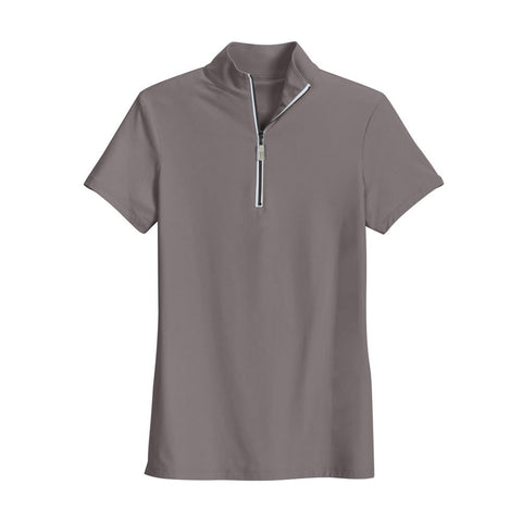 THE TAILORED SPORTSMAN™ Ladies’ IceFil® Quarter-Zip Short Sleeve Sun Shirt - Titanium/White/Silver / Xxs - Casual Shirts