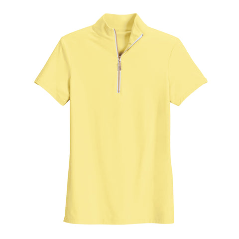 THE TAILORED SPORTSMAN™ Ladies’ IceFil® Quarter-Zip Short Sleeve Sun Shirt - Sunny/White/Gold / Xxs - Casual Shirts