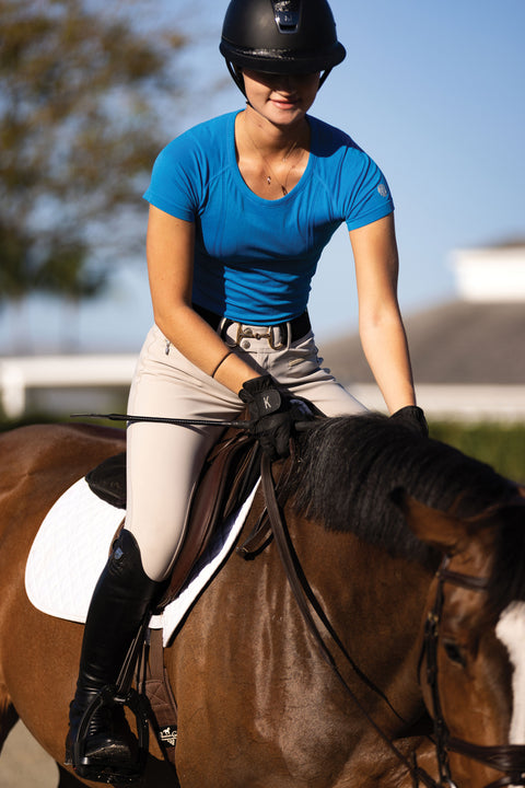 TKEQ Ladies’ Kennedy Seamless Short Sleeve Top - Ultra Blue / Xs/S - Casual Shirts