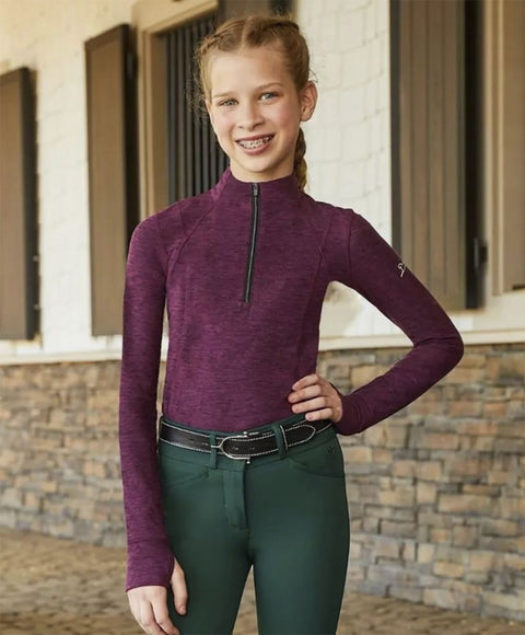 R.J. Classics Girls’ Logan Jr. Long Sleeve Quarter-Zip Training Shirt