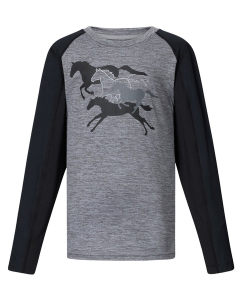 Kerrits® Kids’ Round Up Base Layer Top - Mica / Xs - Childs Casual Shirts