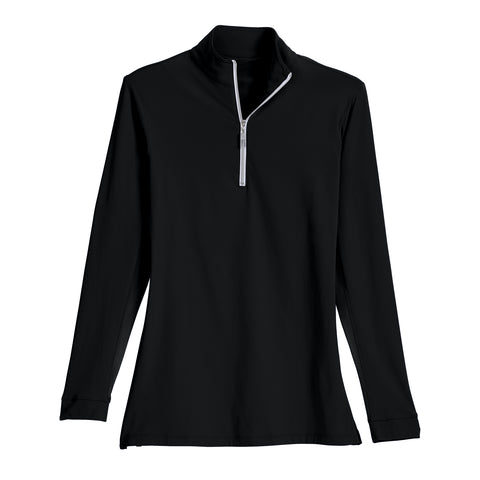 THE TAILORED SPORTSMAN™ IceFil® Quarter-Zip Long Sleeve Shirt - Black/White/Silver / Xxs - Casual Shirts