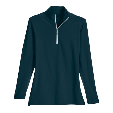 THE TAILORED SPORTSMAN™ IceFil® Quarter-Zip Long Sleeve Shirt - Indigo/White/Silver / Xxs - Casual Shirts