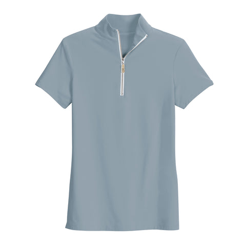 THE TAILORED SPORTSMAN™ Ladies’ IceFil® Quarter-Zip Short Sleeve Shirt - Blu Me Away/White/Silver / Xxs - Casual Shirts