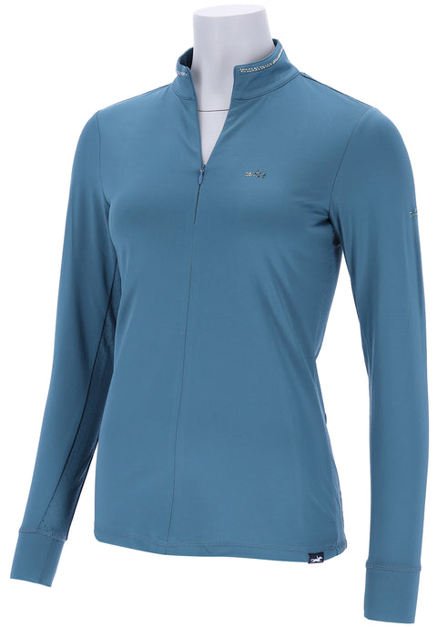 Schockemöhle Ladies’ Peppa Long Sleeve Training Shirt - Smaragd Blue / Xs - Casual Shirts
