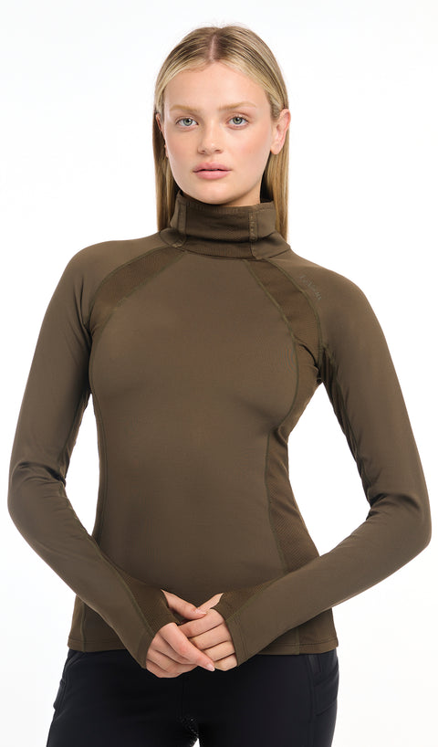 LeMieux® Ladies’ Sara Snood Long Sleeve Base Layer - Alpine / 2 - Casual Shirts