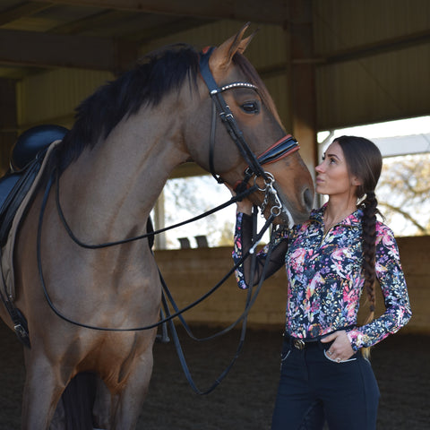 Dancing Equestrian Ladies’ Equus Garden Long Sleeve Shirt
