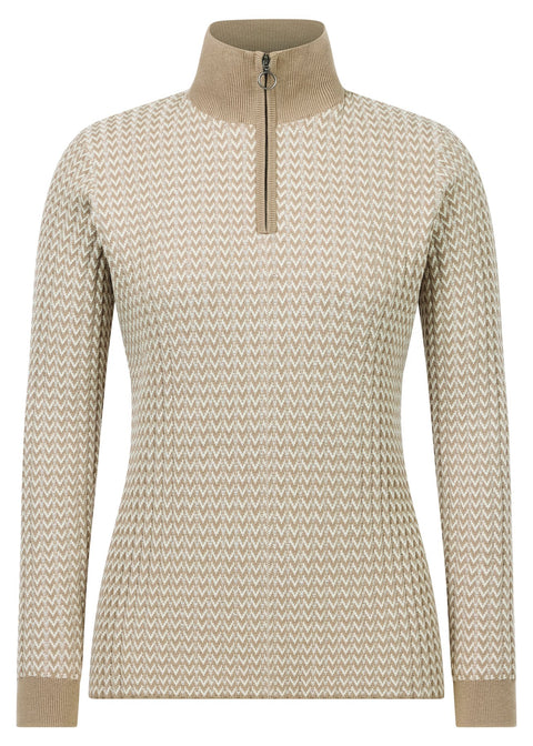 Kerrits® Quarter-Zip Herringbone Sweater
