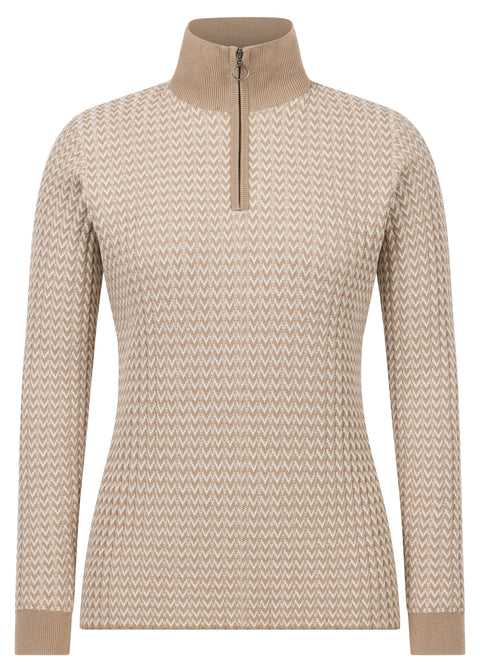 Kerrits® Quarter-Zip Herringbone Sweater