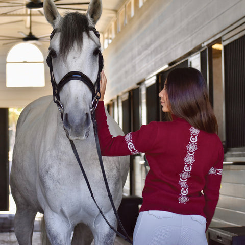Dancing Equestrian Ladies’ "Snowflake" Sweater