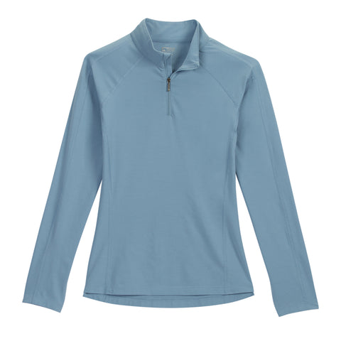 Riding Sport™ Wilton Quarter-Zip Long-Sleeve Shirt - Mountain Spring Blue / Xs - Casual Shirts