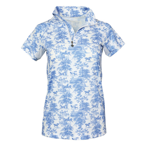 Dapplebay Equestrian Toile Short-Sleeve Sun Shirt