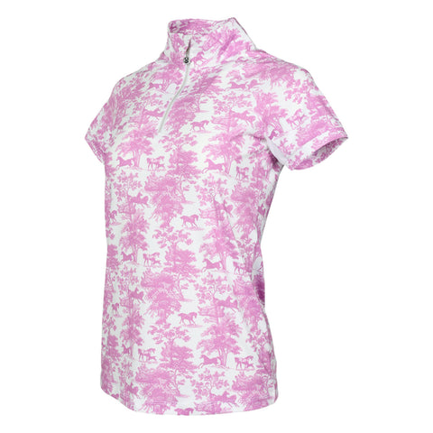 Dapplebay Equestrian Toile Short-Sleeve Sun Shirt