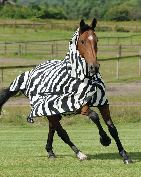 Bucas Buzz-Off Zebra Fly Sheet with High Neck