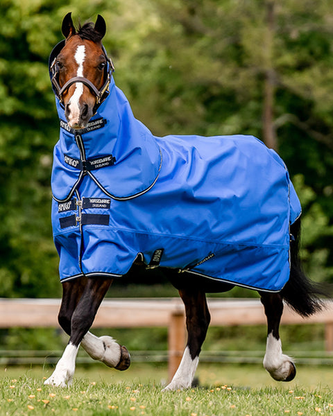 Horseware® Ireland Amigo® Hero Ripstop Plus 100 Gram Turnout Light Blanket - Blue/Navy/Grey / 66 - Turnout Blankets