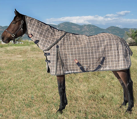 5/A Baker® PVC Fly Mesh Sheet with Neck Cover - Baker Plaid / 61-63 - Fly Sheets