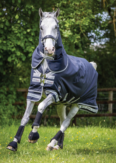 LeMieux® Arika Storm-Tek 200 Gram Turnout Blanket with Leg Straps - Navy / 63 - Turnout Blankets