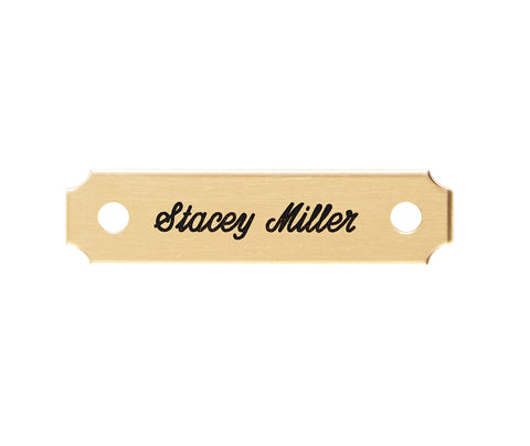 2" Notched Corner Bridle Nameplate