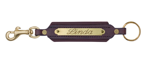 Perri’s® Padded Leather Key Chain with Nameplate