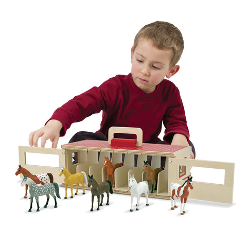 Melissa & Doug® Take-Along Show Horse Stable Play Set
