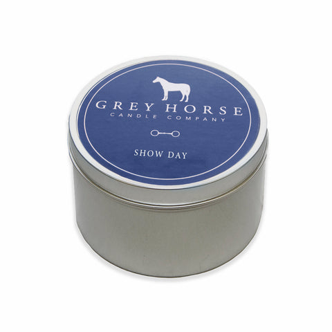 Grey Horse Candle Tin