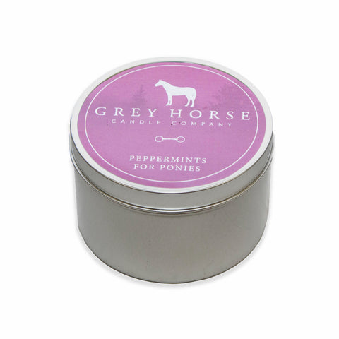 Grey Horse Candle Tin