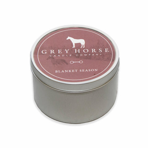 Grey Horse Candle Tin - Blanket Season - Novelty & Gifts