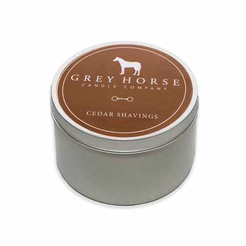 Grey Horse Candle Tin - Cedar Shavings - Novelty & Gifts