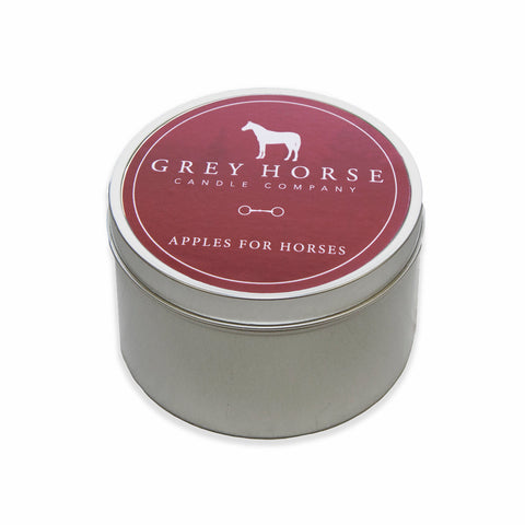 Grey Horse Candle Tin - Apples For Horses - Novelty & Gifts