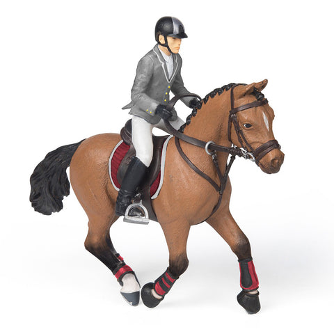 Papo Brown Competition Horse with Rider