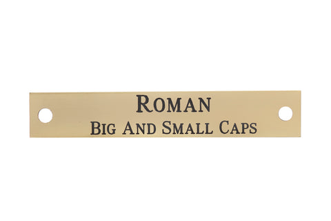 Notched Corner Halter Nameplate - 3 lines