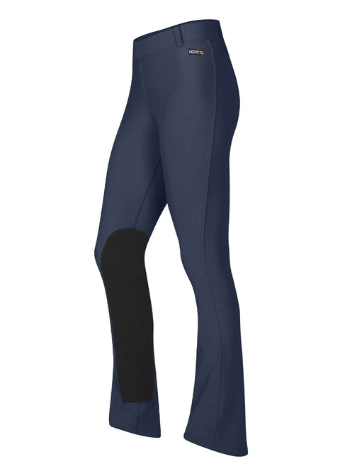 Kerrits Ladies’ Tall Microcord™ Bootcut Pocket Knee-Patch Breech - Indigo / 1X - Knee Patch Breeches