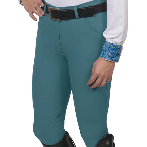 Romfh®Ladies’ Sarafina Bling Grip Breech - Dark Sea Foam / 22 - Full Seat Breeches