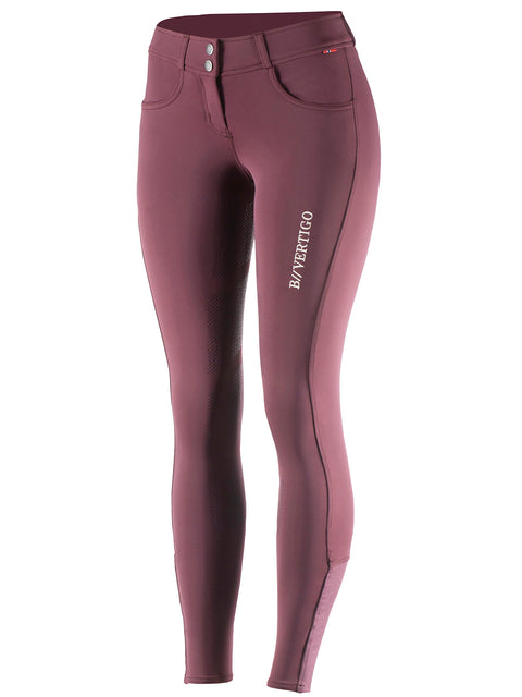B Vertigo Ladies’ Meghan Silicone Full-Seat Breech - Vineyard Wine / 22 - Full Seat Breeches