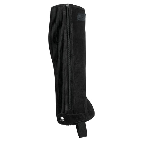 DS Suede Half Chaps with Silicone Grip Patch