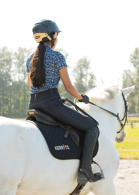 Kerrits Kids’ Stretch Denim Knee-Patch Breech