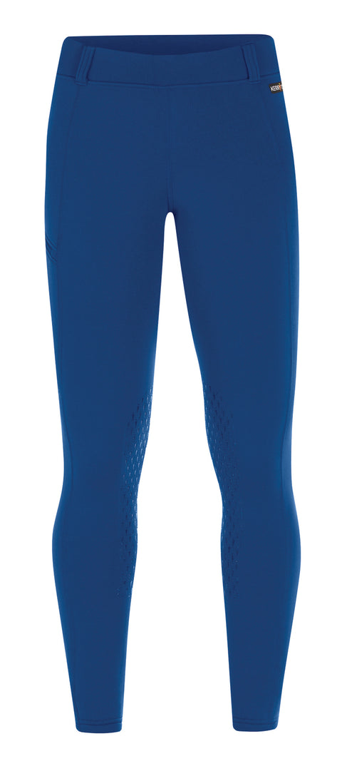 DS Exclusive Colors! Kerrits® Kids’ PowerStretch® Knee-Patch Pocket Tight - Royal Blue / Small - Childs Winter Breeches