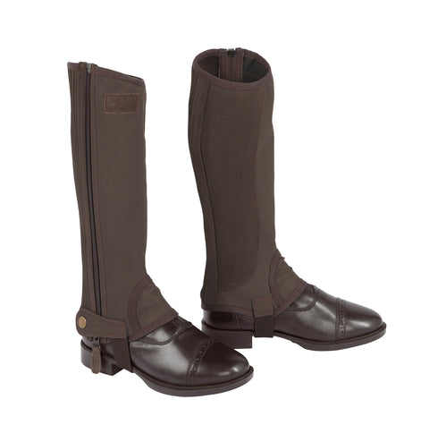 Riding Sport™ Kids’ Synthetic Suede Half Chaps with Silicone Grip Patches