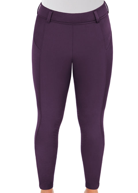 Irideon® Ladies’ Thermasoft™ Knee-Patch Breech - Aubergine / 1X - Knee Patch Breeches